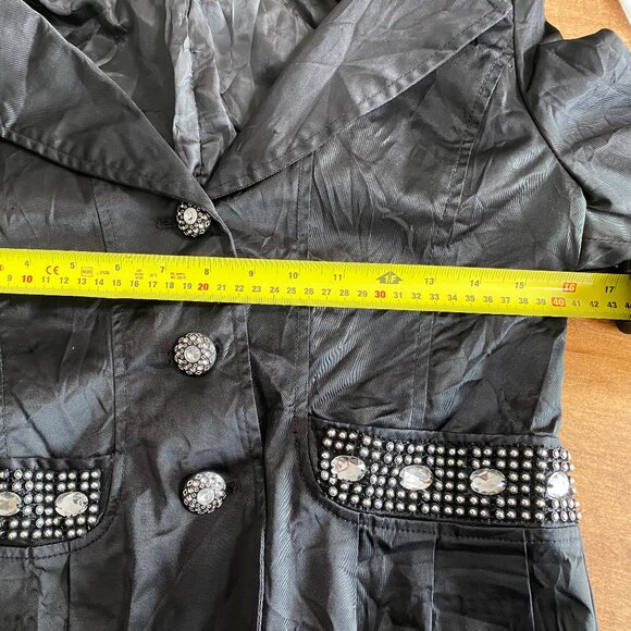 Statement Vintage Blazer | Rhinestone Pockets & Buttons | Small - Picture 5 of 9